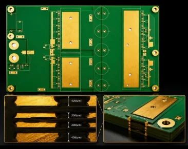 Heavy copper PCB with 2oz to 20oz copper construction